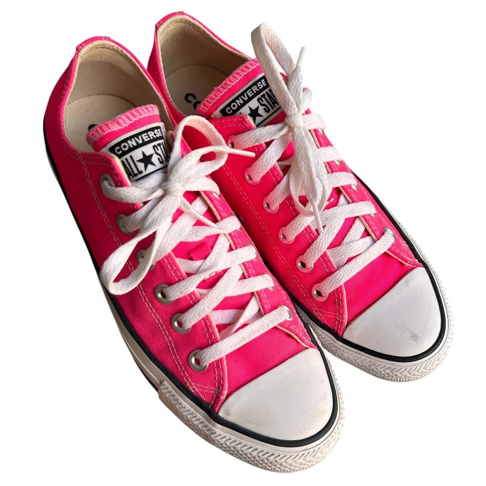 Converse All Star Chuck Taylor Women's 8 Hot Pink Lo Top Sneakers Chucks